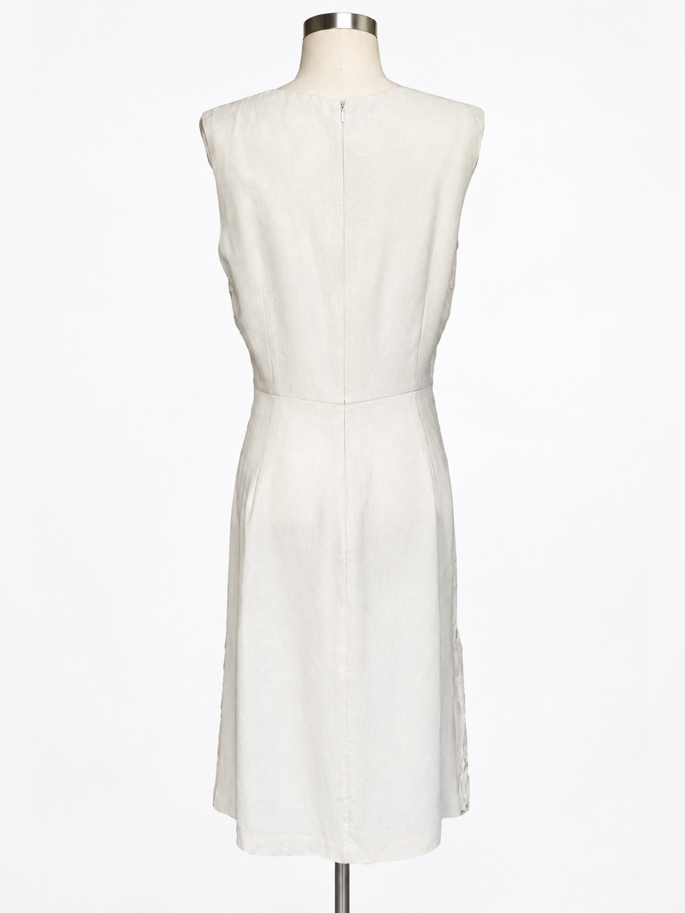 Tory Burch Merida White Floral Lace V-Neck Sleeveless Dress - Picture 3 of 15